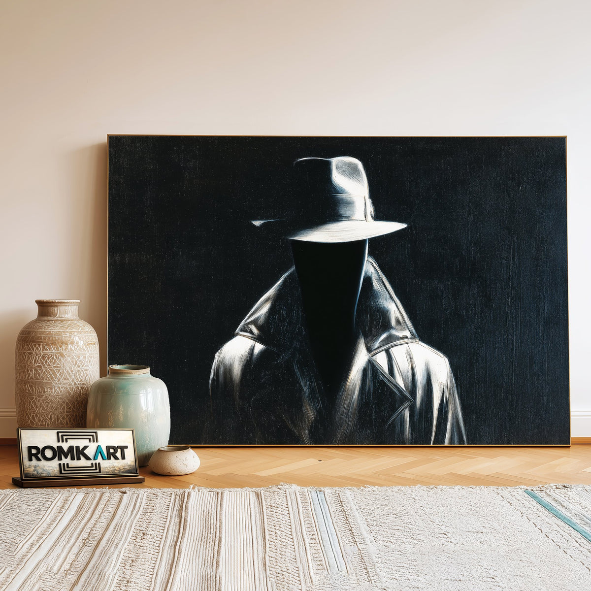 Mr Nobody Black Abstract Oil Painting - image 3