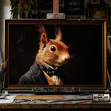 Mr Squirrel - Hand-Painted Oil Painting - View 1