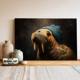 Mr Walrus With Tattoo Oil Painting - image 3