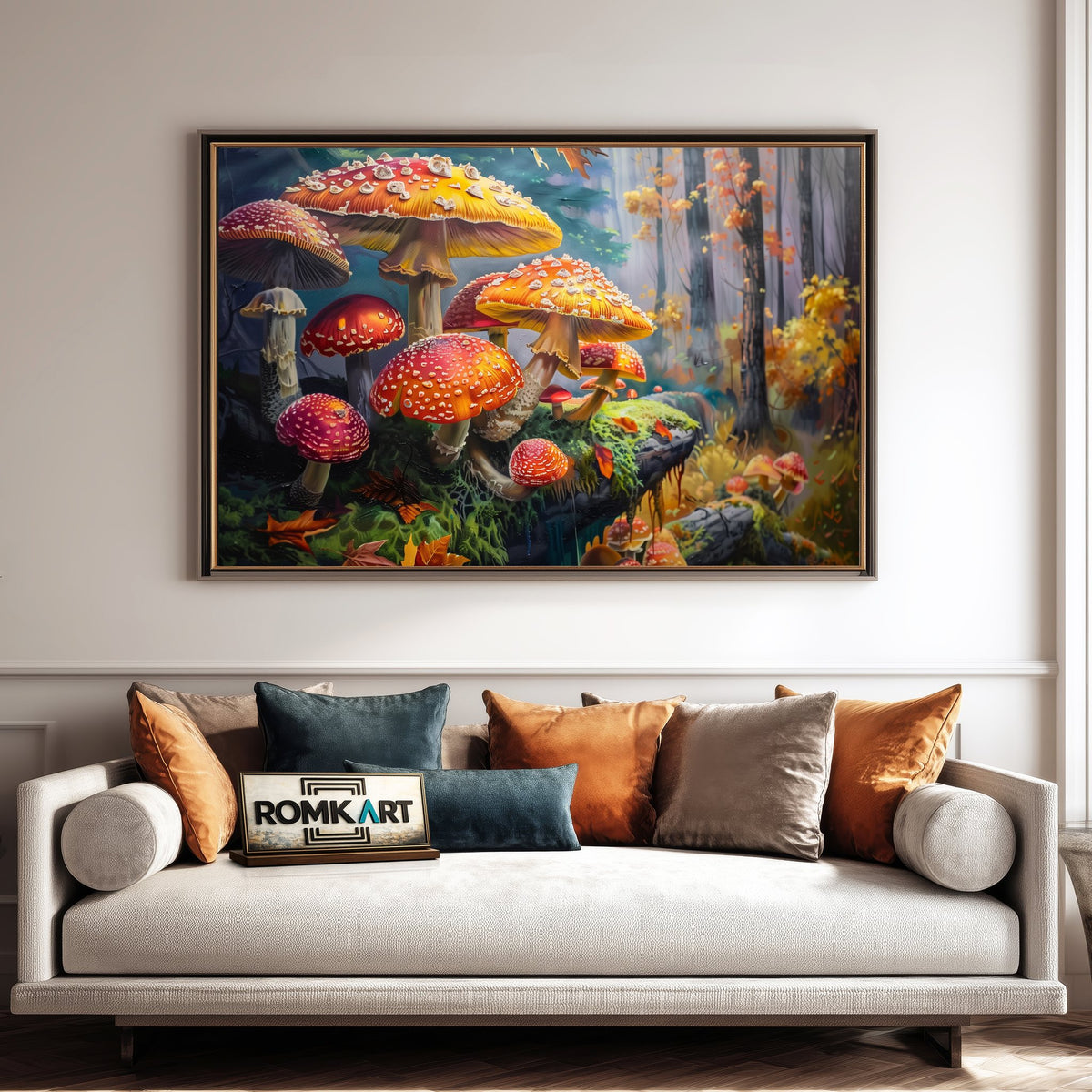 Mushroom World Fantasy Oil Painting - image 4