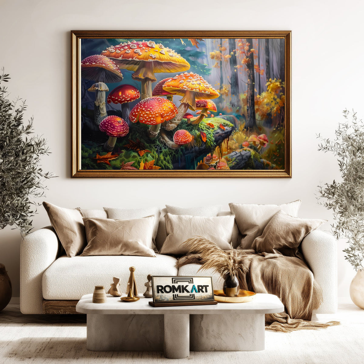 Mushroom World Fantasy Oil Painting - image 5