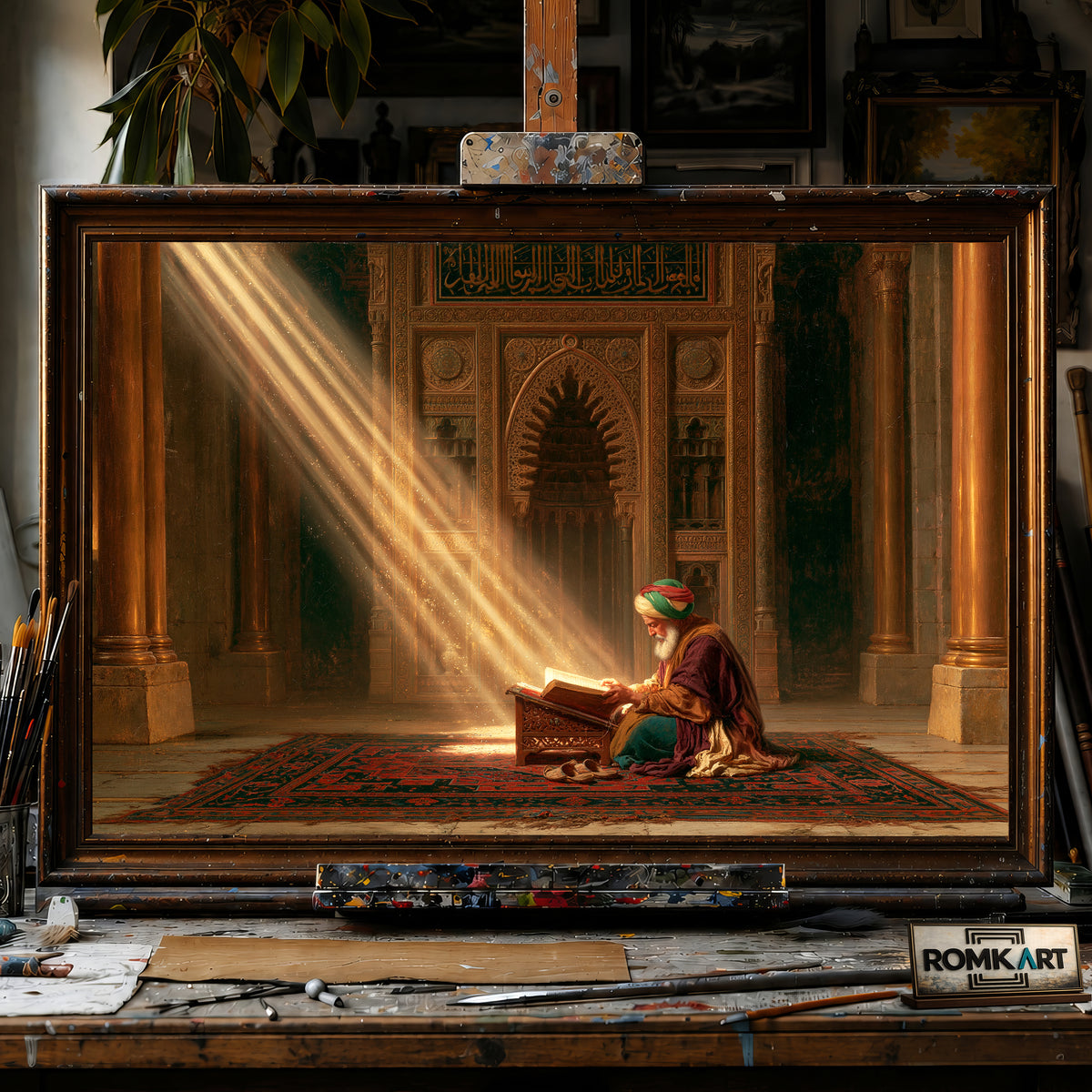 Muslim Scholar hand-painted oil painting on canvas