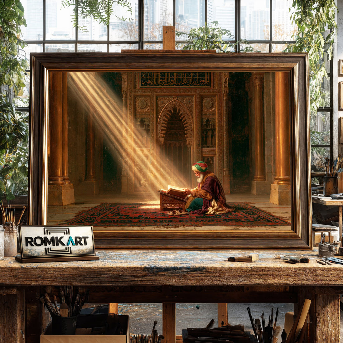Muslim Scholar hand-painted oil painting on canvas