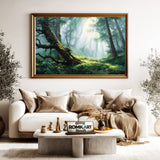 Mystical Forest Foggy Forest Landscape Oil Painting - image 5