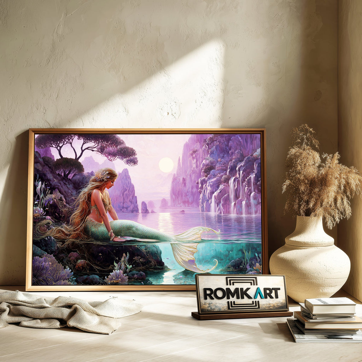 Mythical Mermaid Fantasy Oil Painting - image 6