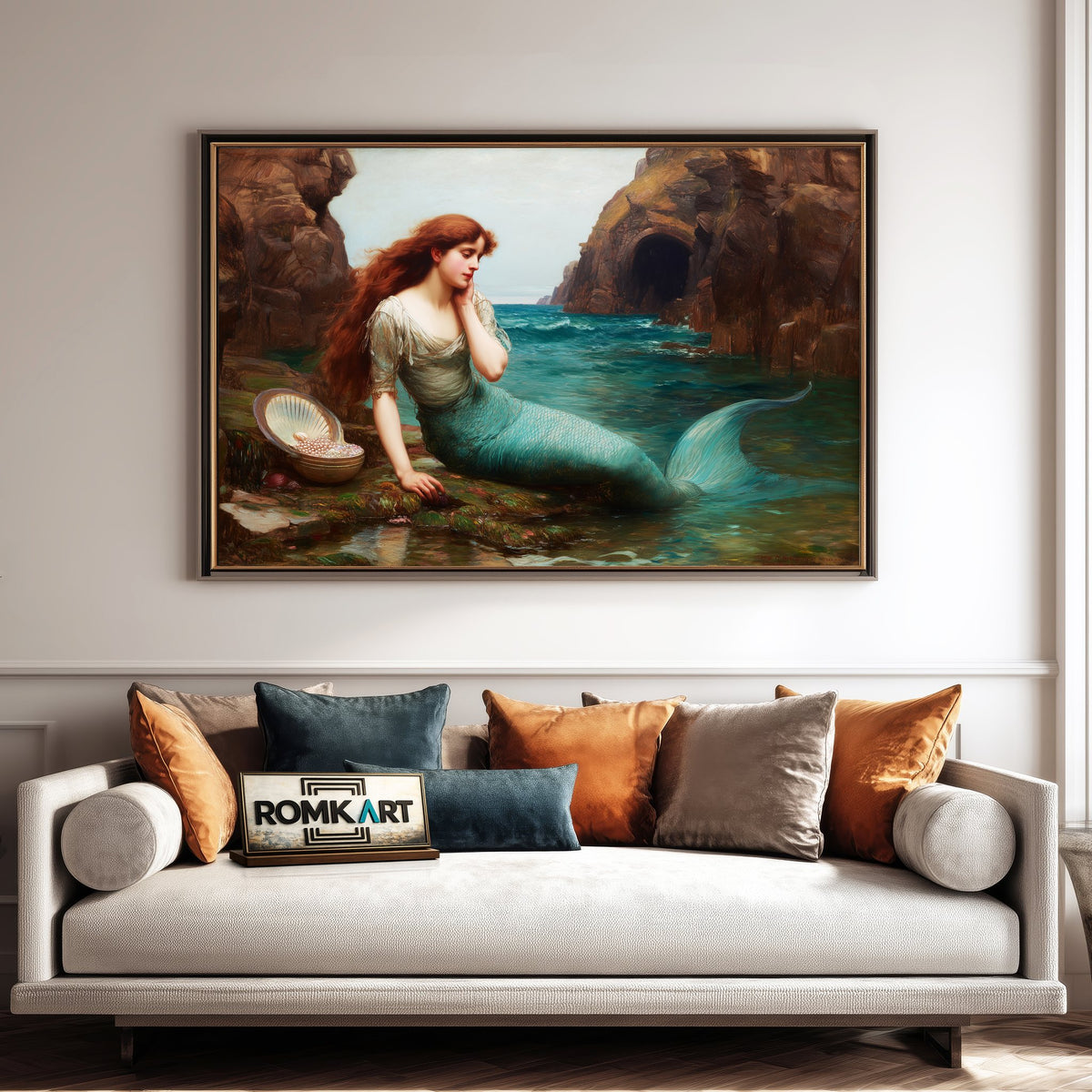 Mythological Mermaid Fantasy Oil Painting - image 4