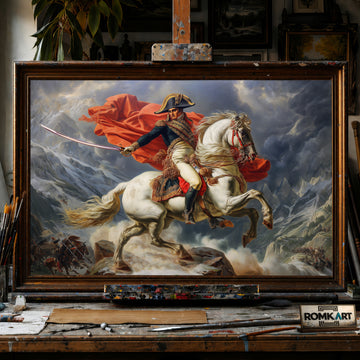 Napoleon Bonaparte Riding Horse hand-painted oil painting on canvas
