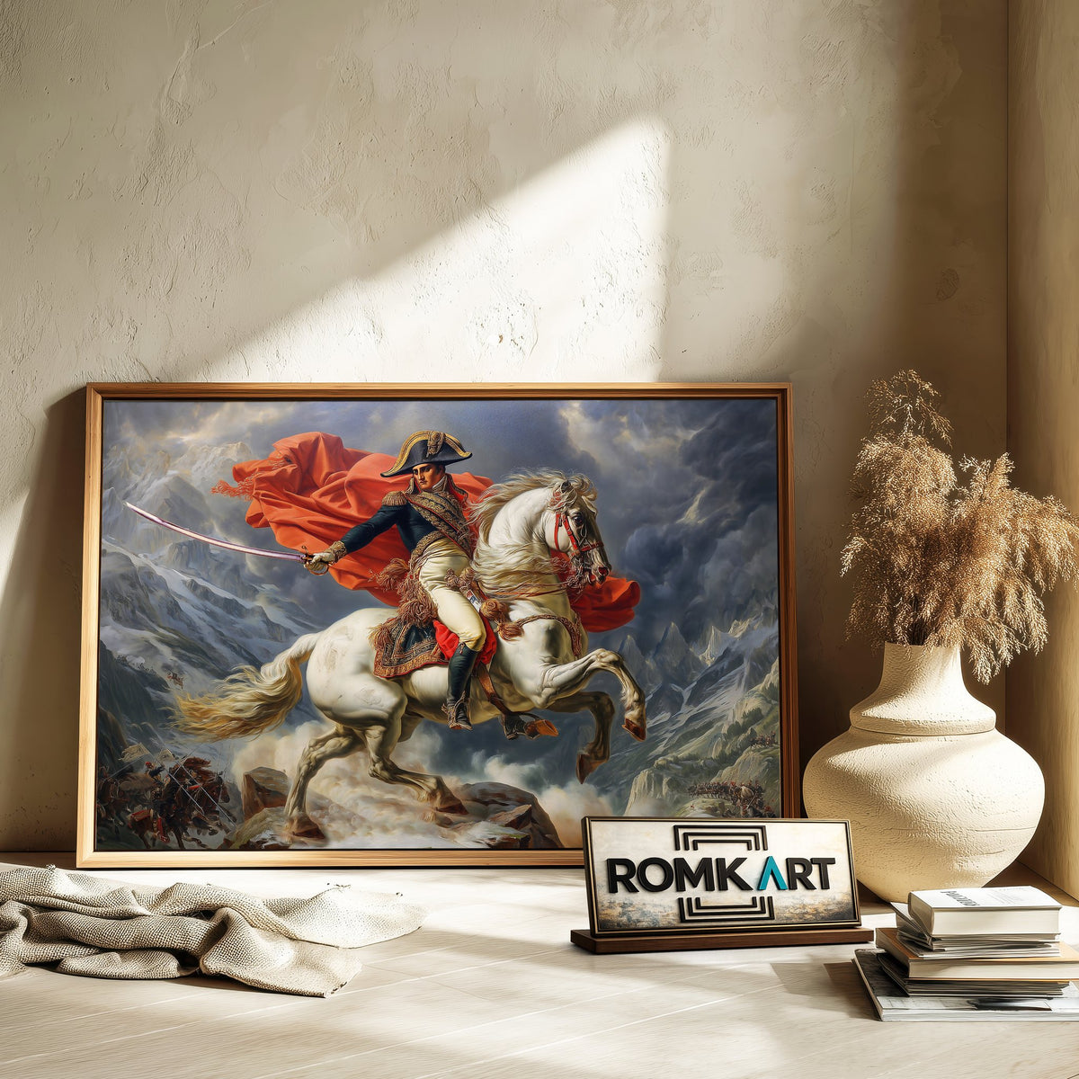 Napoleon Bonaparte Riding Horse Historical Oil Painting - image 6