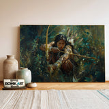 Native American Archer Oil Painting - image 3