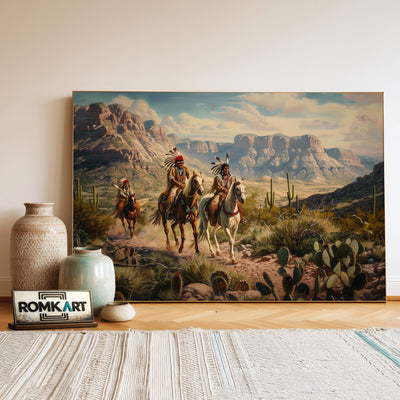 Native American Journeying Oil Painting - image 3