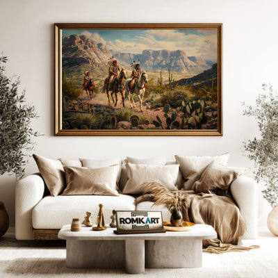 Native American Journeying Oil Painting - image 5
