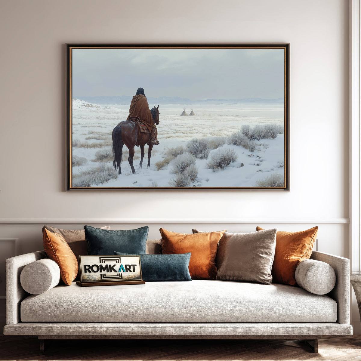 Native American Oil Painting - image 4