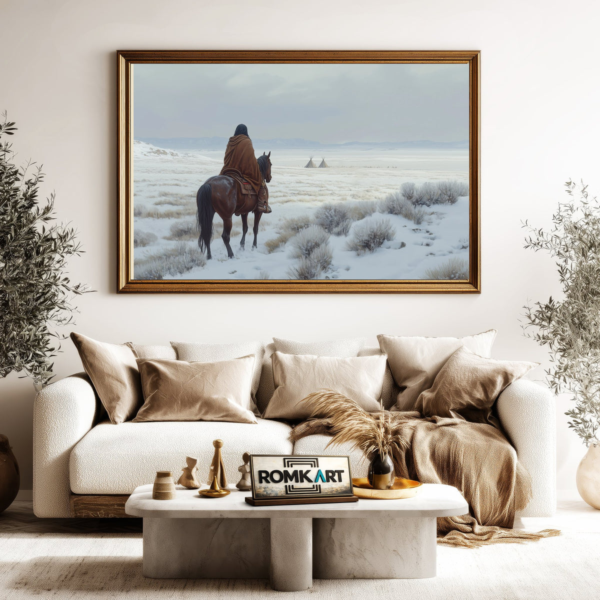 Native American Oil Painting - image 5