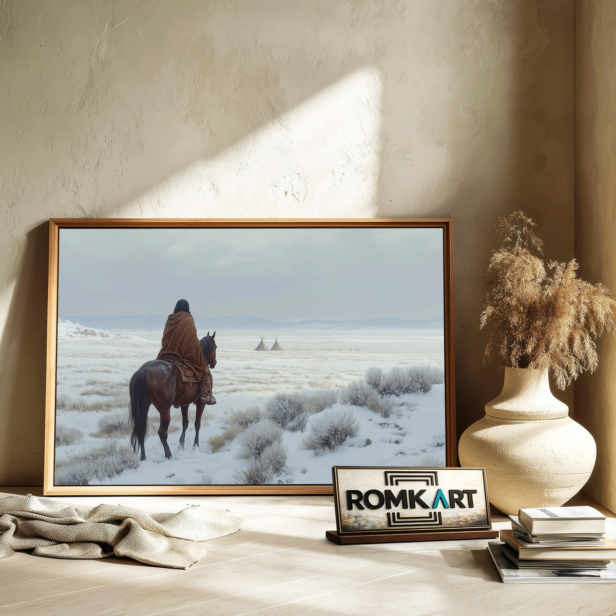 Native American Oil Painting - image 6