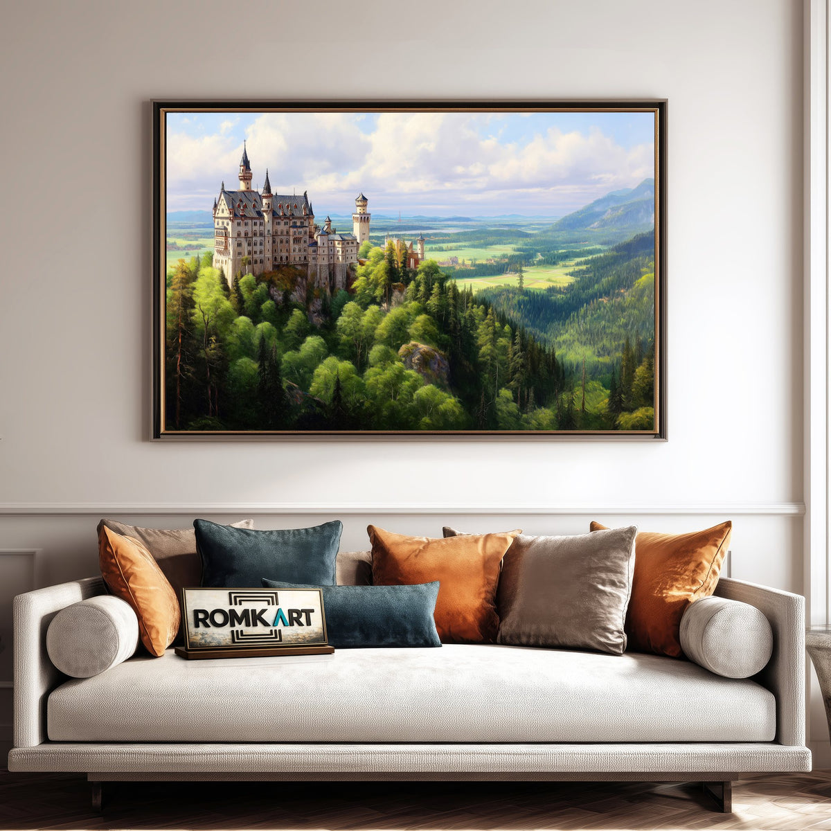 Neuschwanstein Castle Architectural Oil Painting - image 4