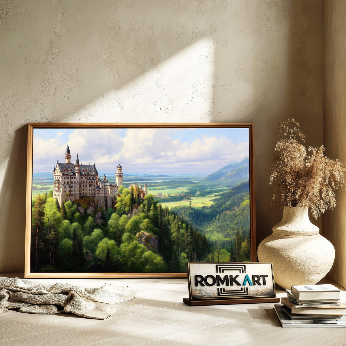 Neuschwanstein Castle Architectural Oil Painting - image 6