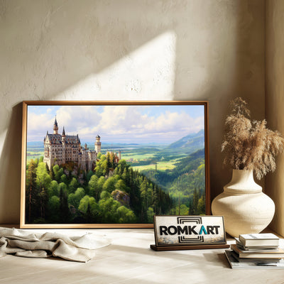 Neuschwanstein Castle Architectural Oil Painting - image 6