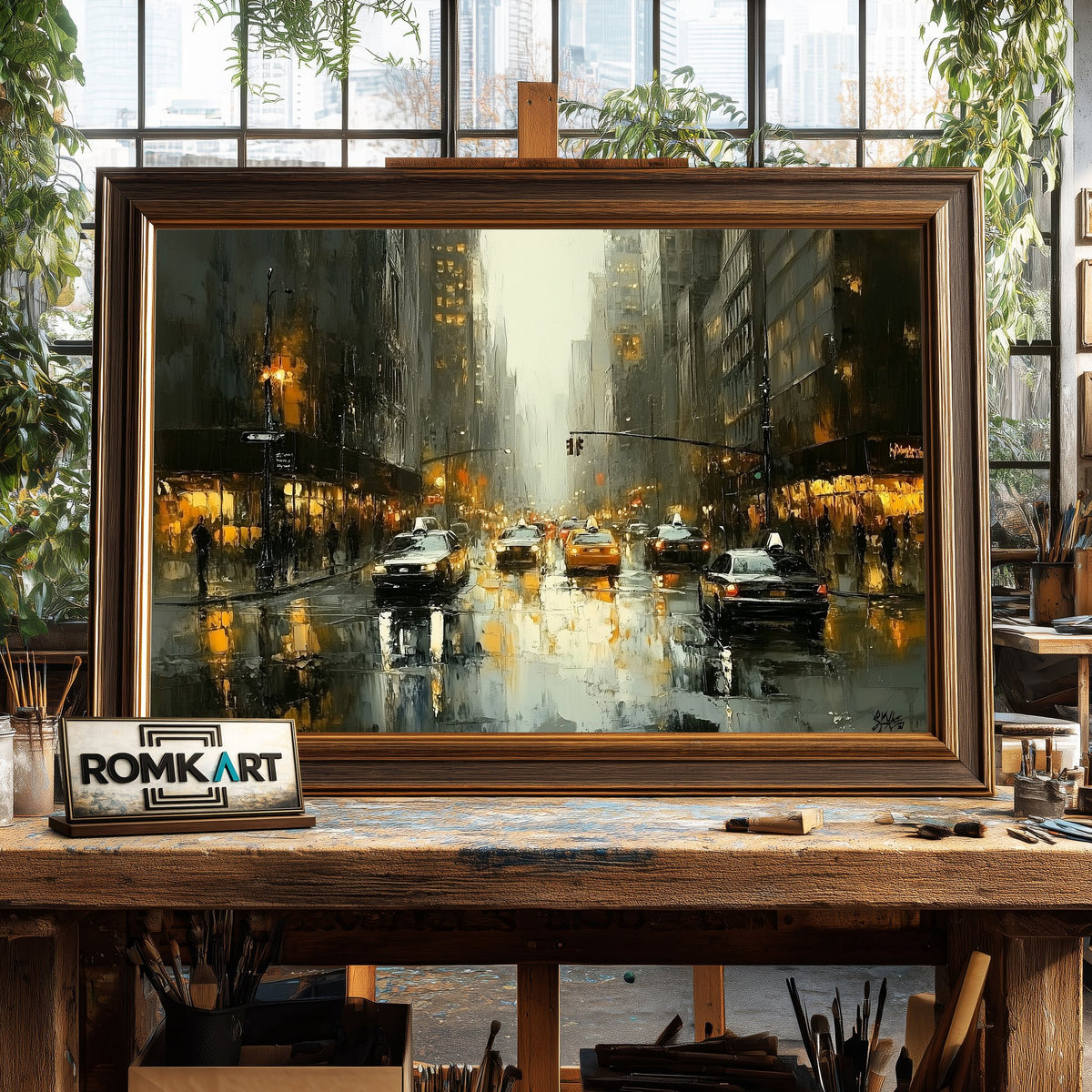 New York City Cityscape Oil Painting - image 2