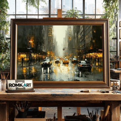 New York City Cityscape Oil Painting - image 2