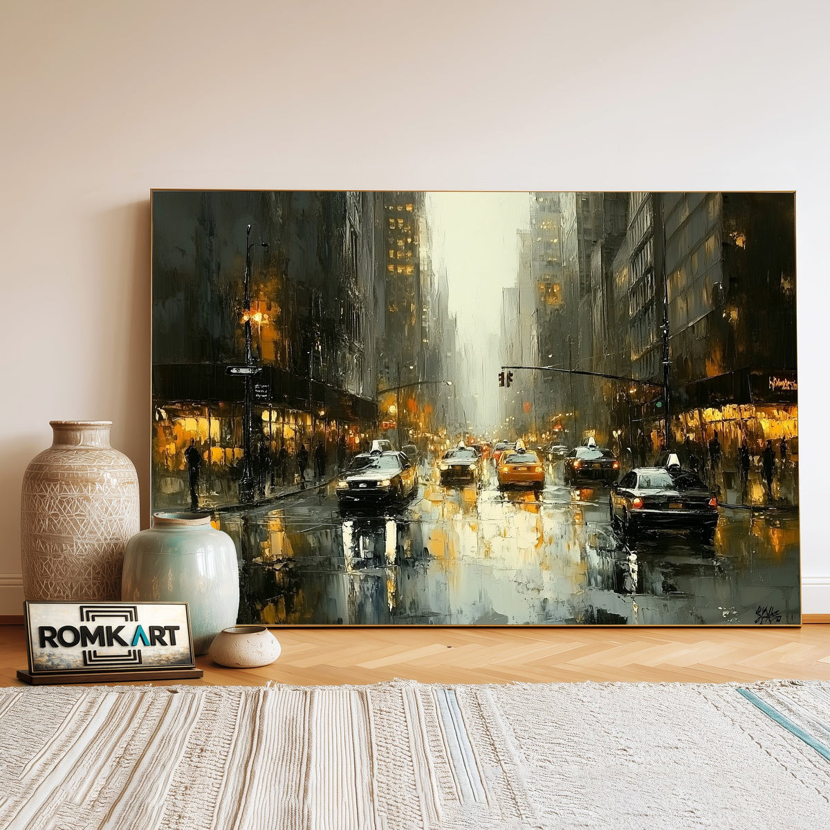 New York City Cityscape Oil Painting - image 3