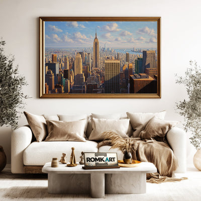 New York City Skyline Cityscape Oil Painting - image 5