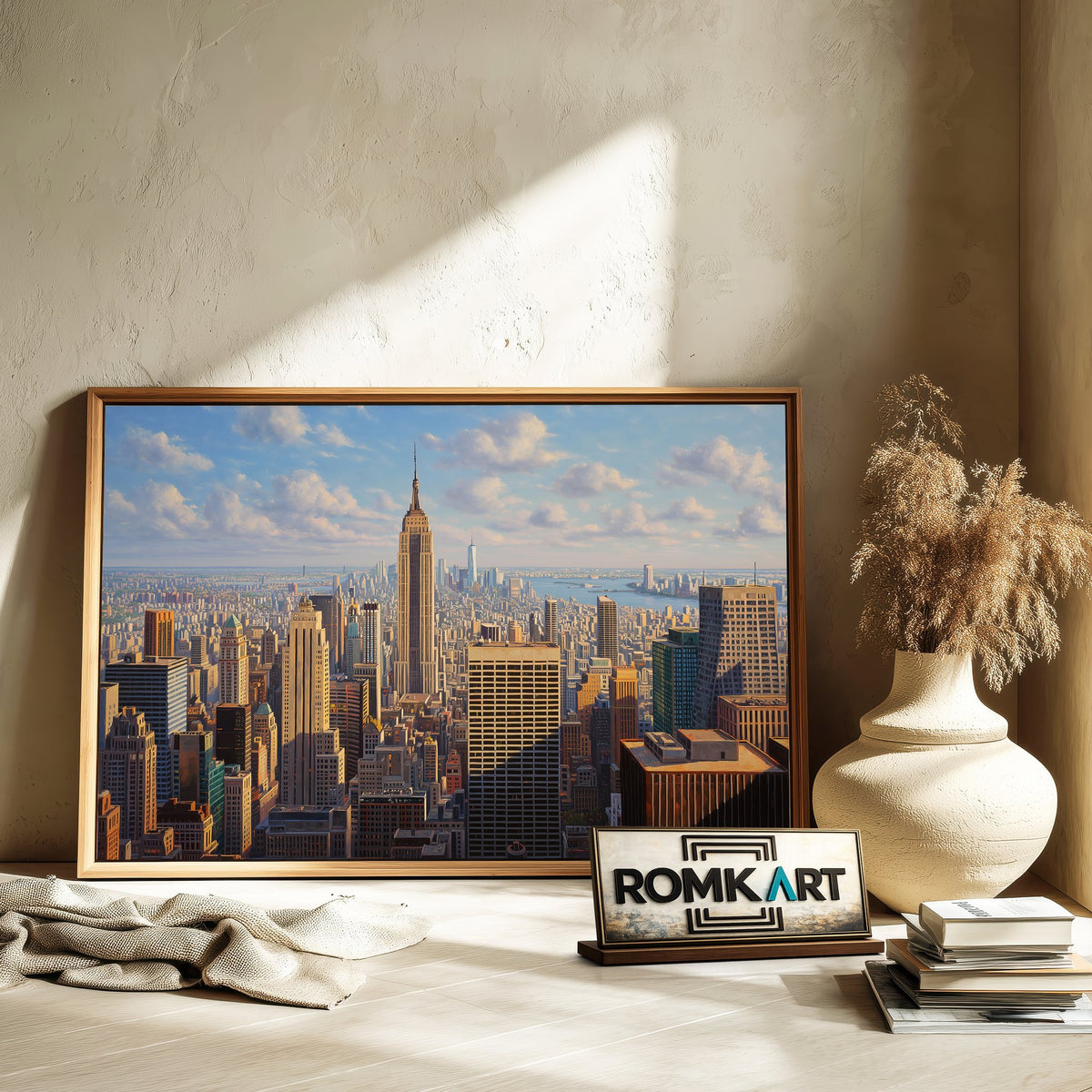 New York City Skyline Cityscape Oil Painting - image 6
