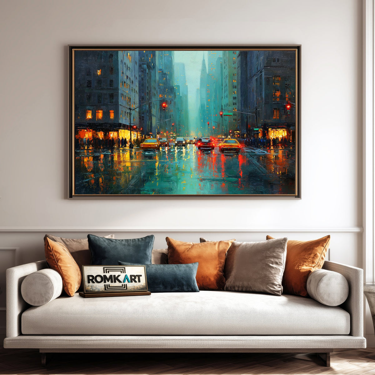 New York Raining Oil Painting - image 4