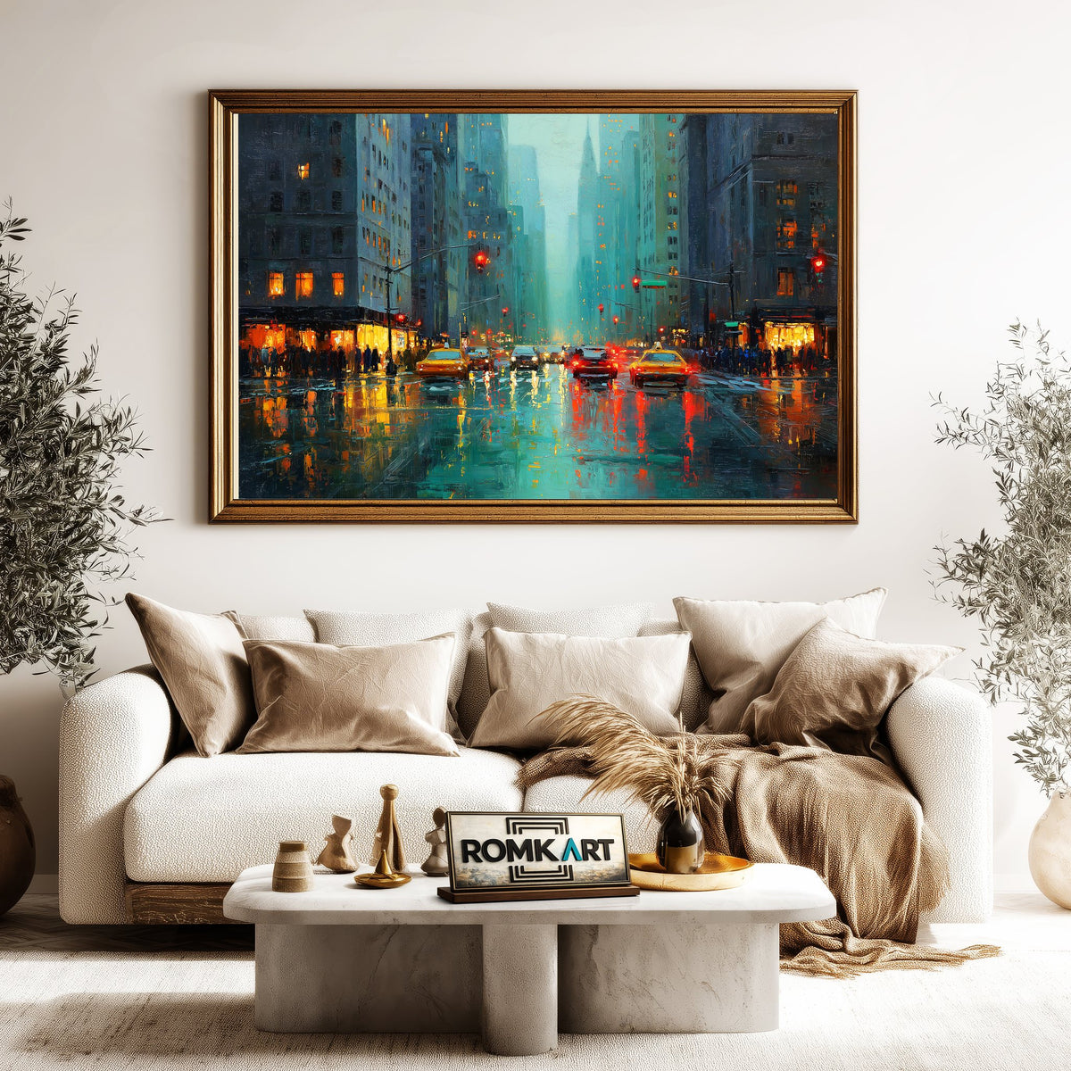 New York Raining Oil Painting - image 5