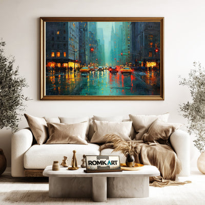 New York Raining Oil Painting - image 5