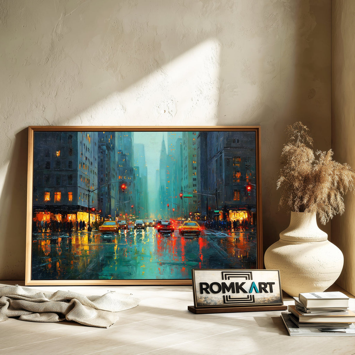 New York Raining Oil Painting - image 6