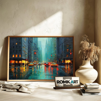 New York Raining Oil Painting - image 6