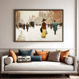 New York Street 19th century Historical Oil Painting - image 4