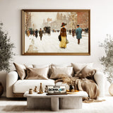 New York Street 19th century Historical Oil Painting - image 5