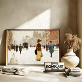 New York Street 19th century Historical Oil Painting - image 6