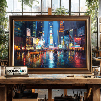 New York Times Square Cityscape Oil Painting - image 2