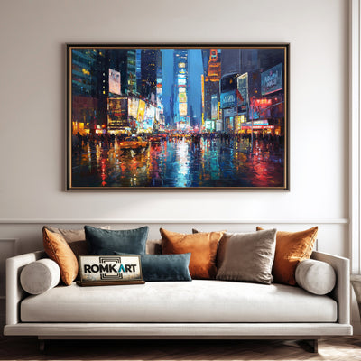 New York Times Square Cityscape Oil Painting - image 4