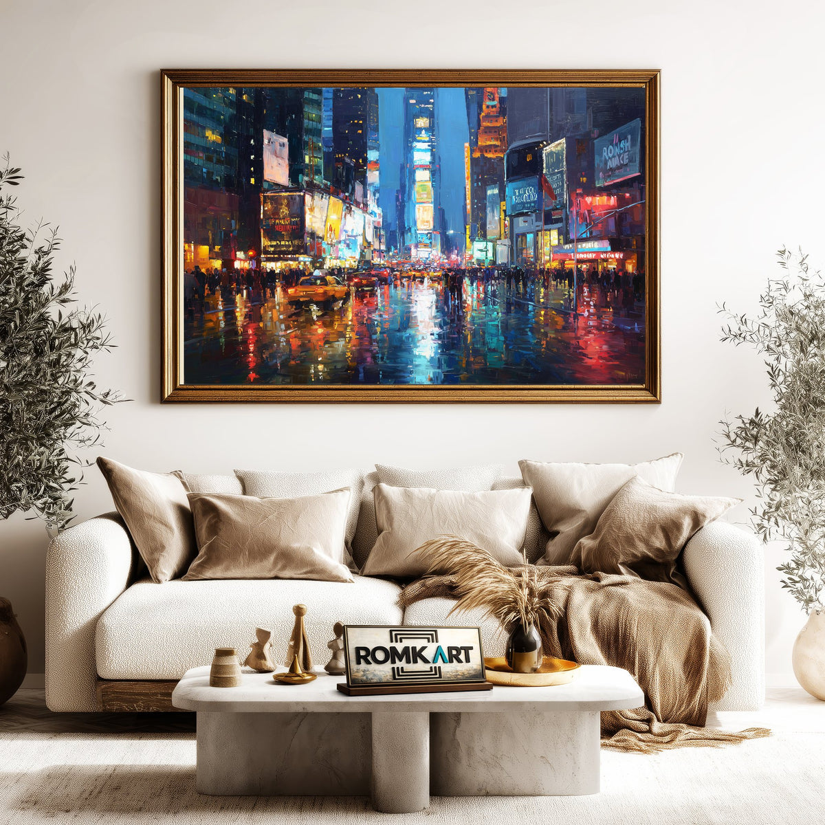 New York Times Square Cityscape Oil Painting - image 5