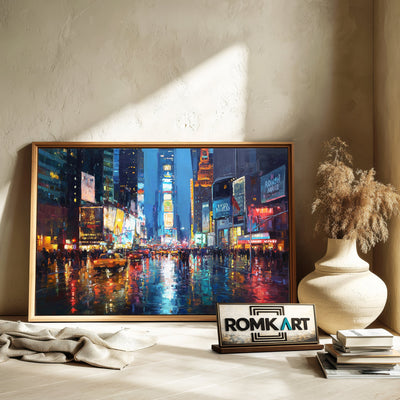 New York Times Square Cityscape Oil Painting - image 6