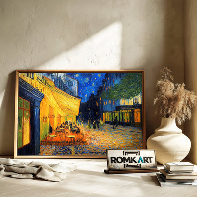 Nighttime Café Terrace Oil Painting - image 6