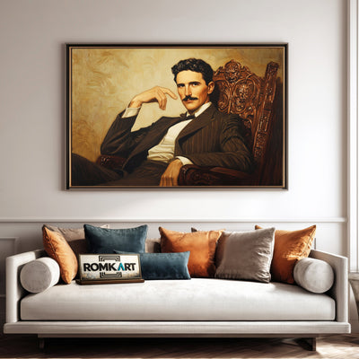 Nikola Tesla Figurative Oil Painting - image 4