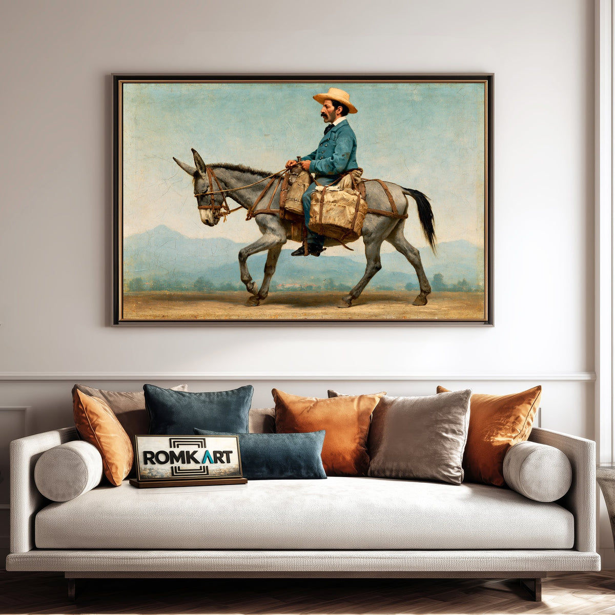Nineteenth-Century Baker On Horseback Oil Painting - image 4