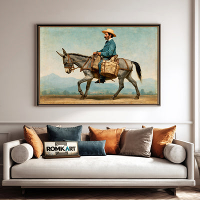 Nineteenth-Century Baker On Horseback Oil Painting - image 4