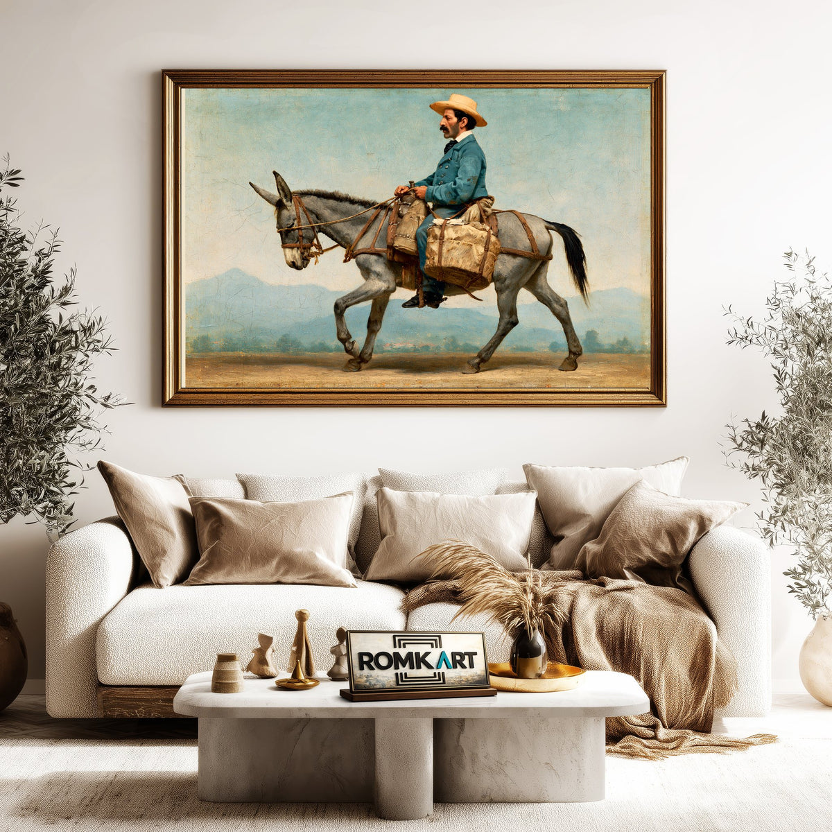 Nineteenth-Century Baker On Horseback Oil Painting - image 5