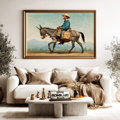 Nineteenth-Century Baker On Horseback Oil Painting - image 5