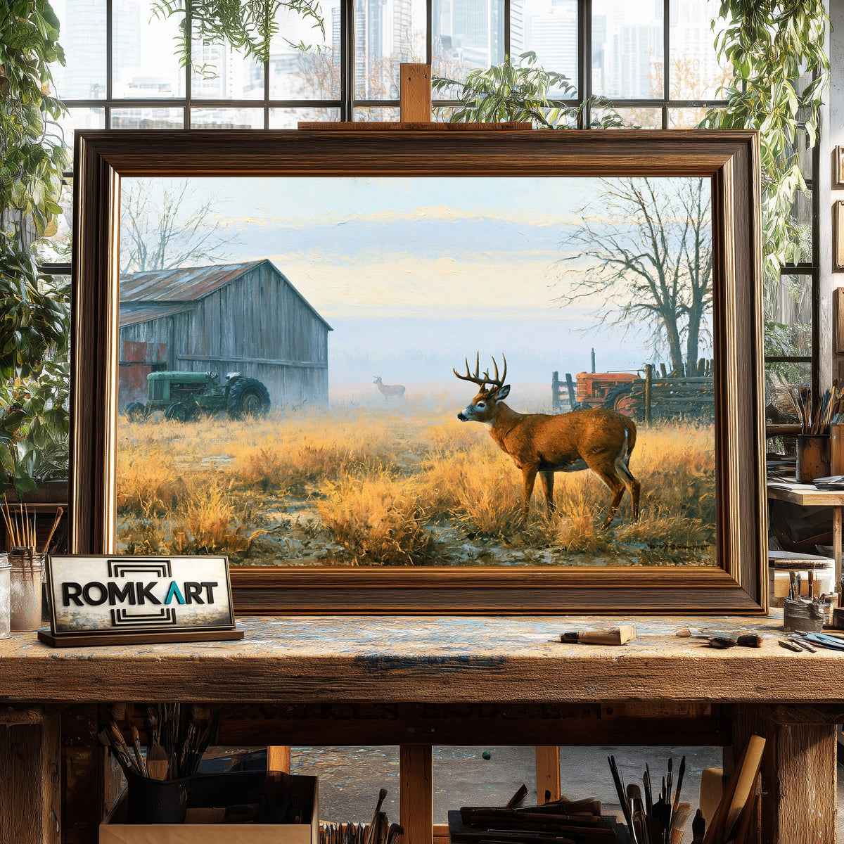 Nostalgic American Farm Countryside Oil Painting - image 2
