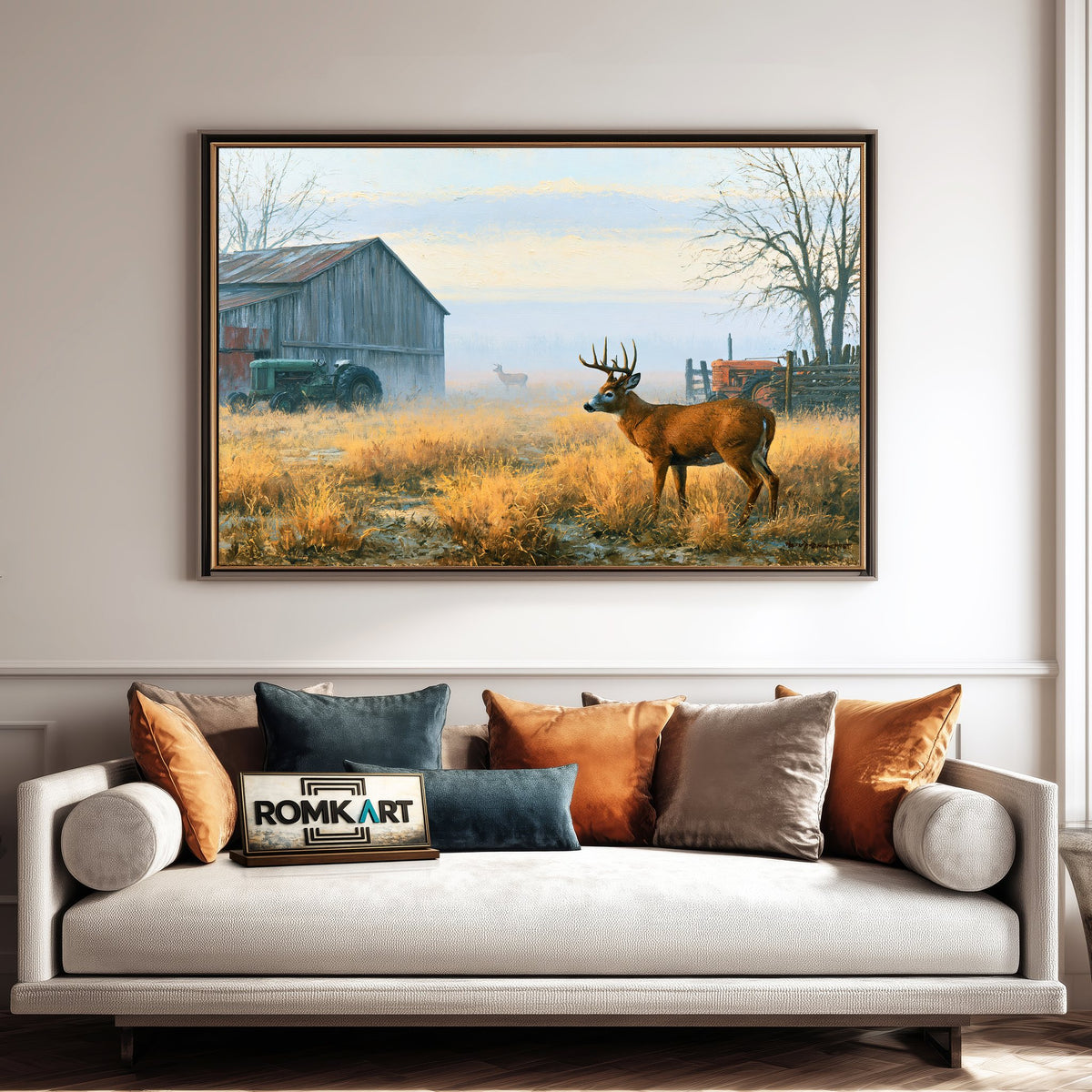 Nostalgic American Farm Countryside Oil Painting - image 4