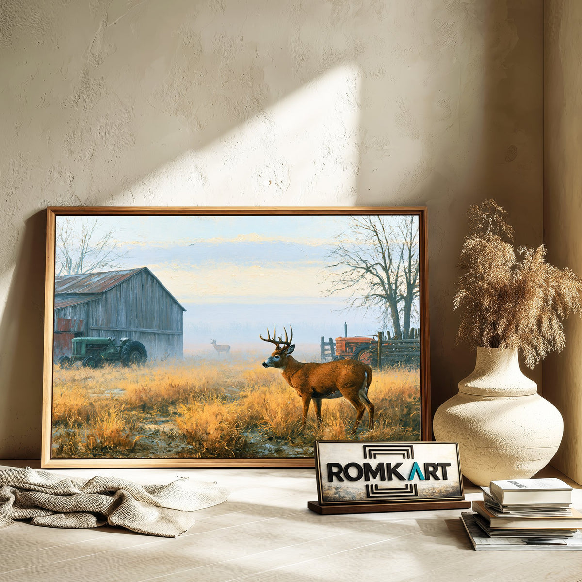 Nostalgic American Farm Countryside Oil Painting - image 6