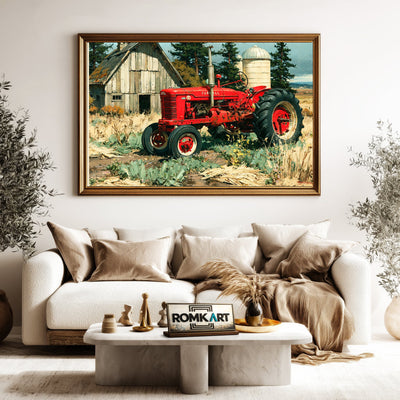 Nostalgic Rural Farm Countryside Oil Painting - image 5
