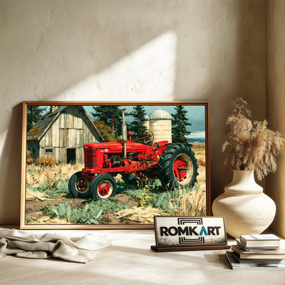 Nostalgic Rural Farm Countryside Oil Painting - image 6