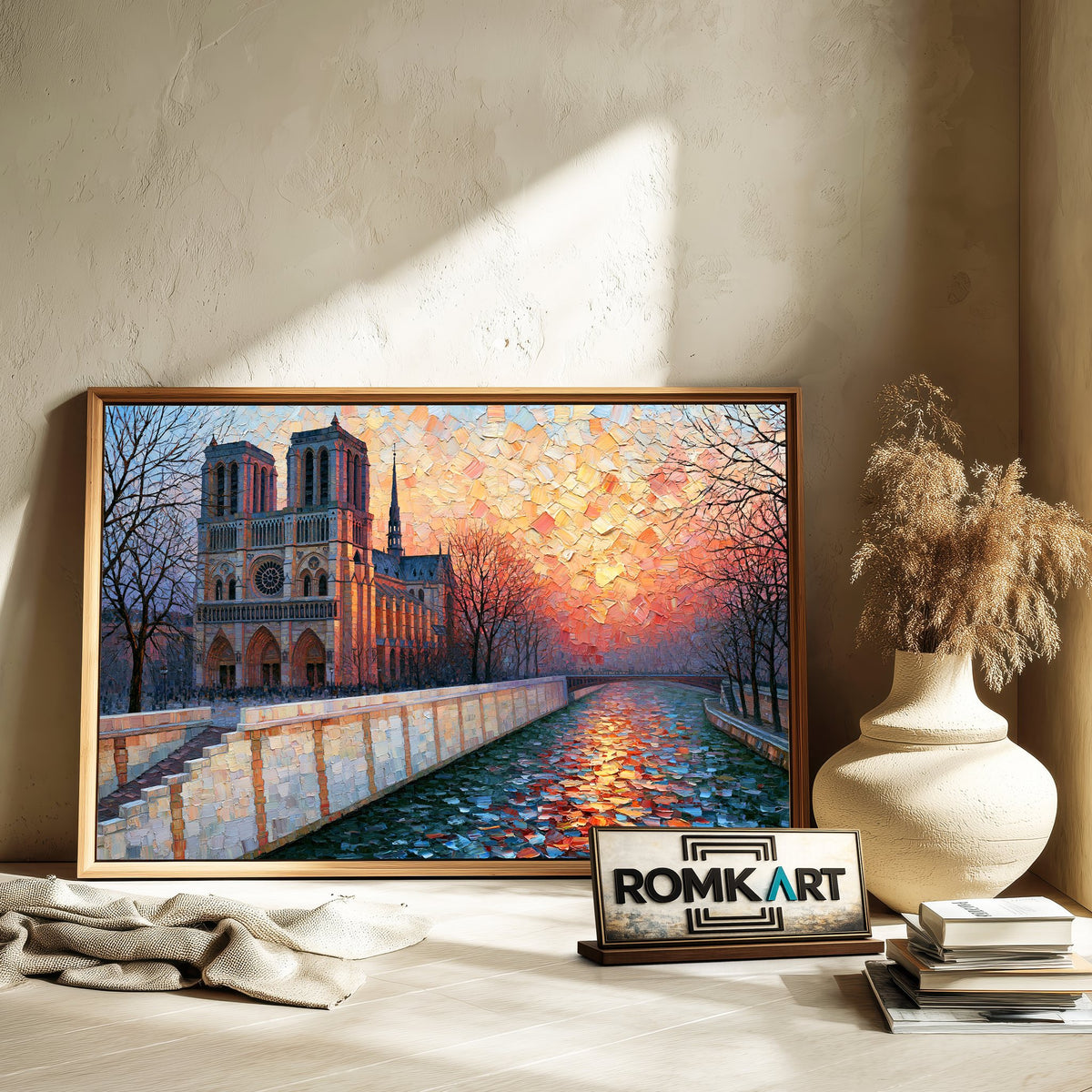 Notre Dame Cathedral, Paris Architectural Oil Painting - image 6